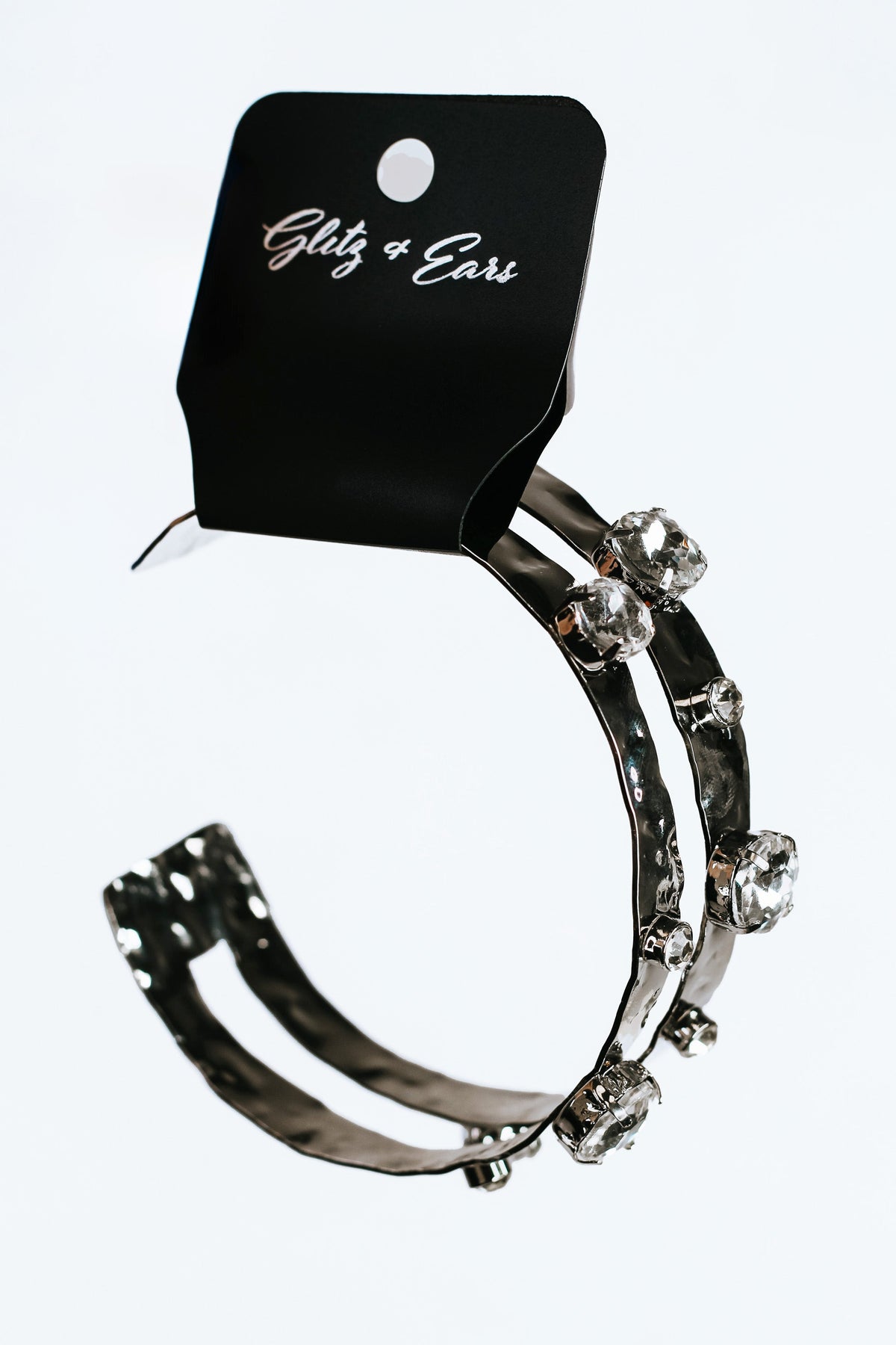 Textured Metal & Rhinestone Arm Cuff (SALE)