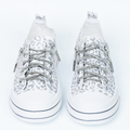 Canvas Sneakers w/ Rhinestone Shoe Laces