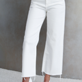 High Rise Wide Leg Cropped Jeans (SALE)