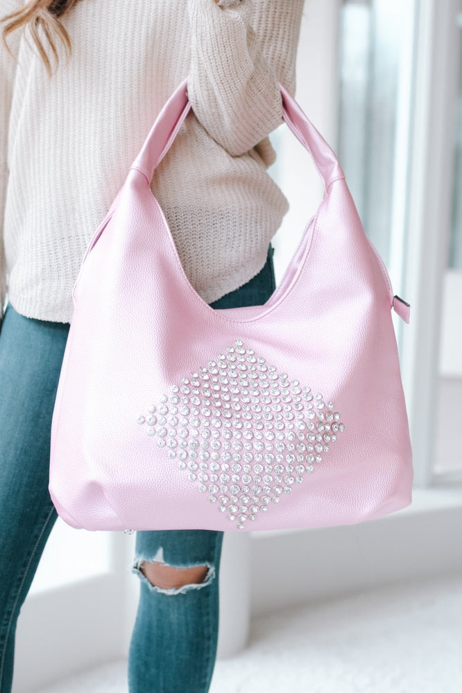 Diamond Center Hobo Bag