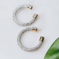 Medium All Rhinestone Hoop