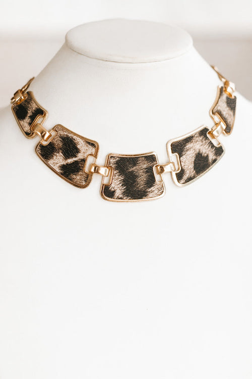 Leopard Statement Necklace - Glitz & Ears Boutique display picture 1