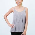 Slinky Knit Sleeveless Top w/ Rhinestone Straps & Front Detail (SALE)
