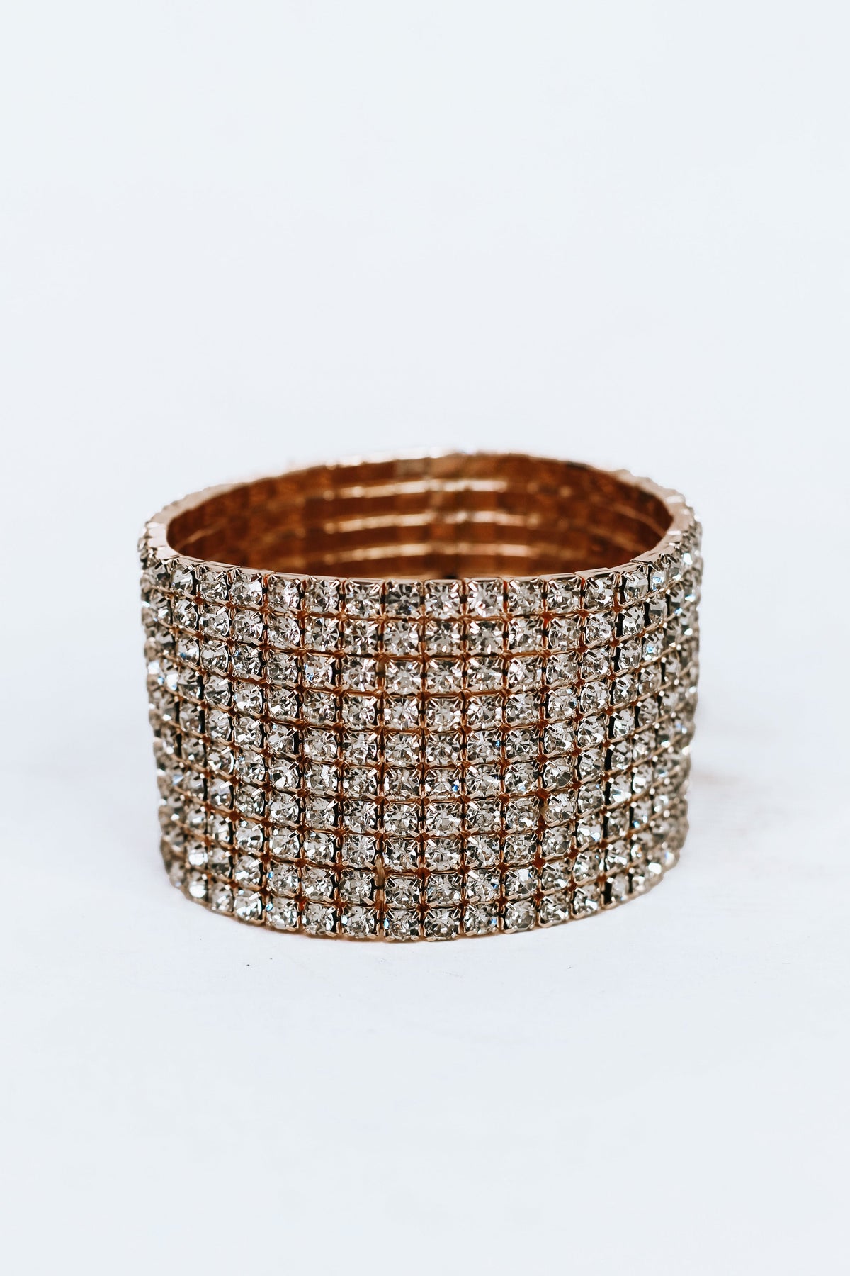 10 Row Rhinestone Stretch Bracelet