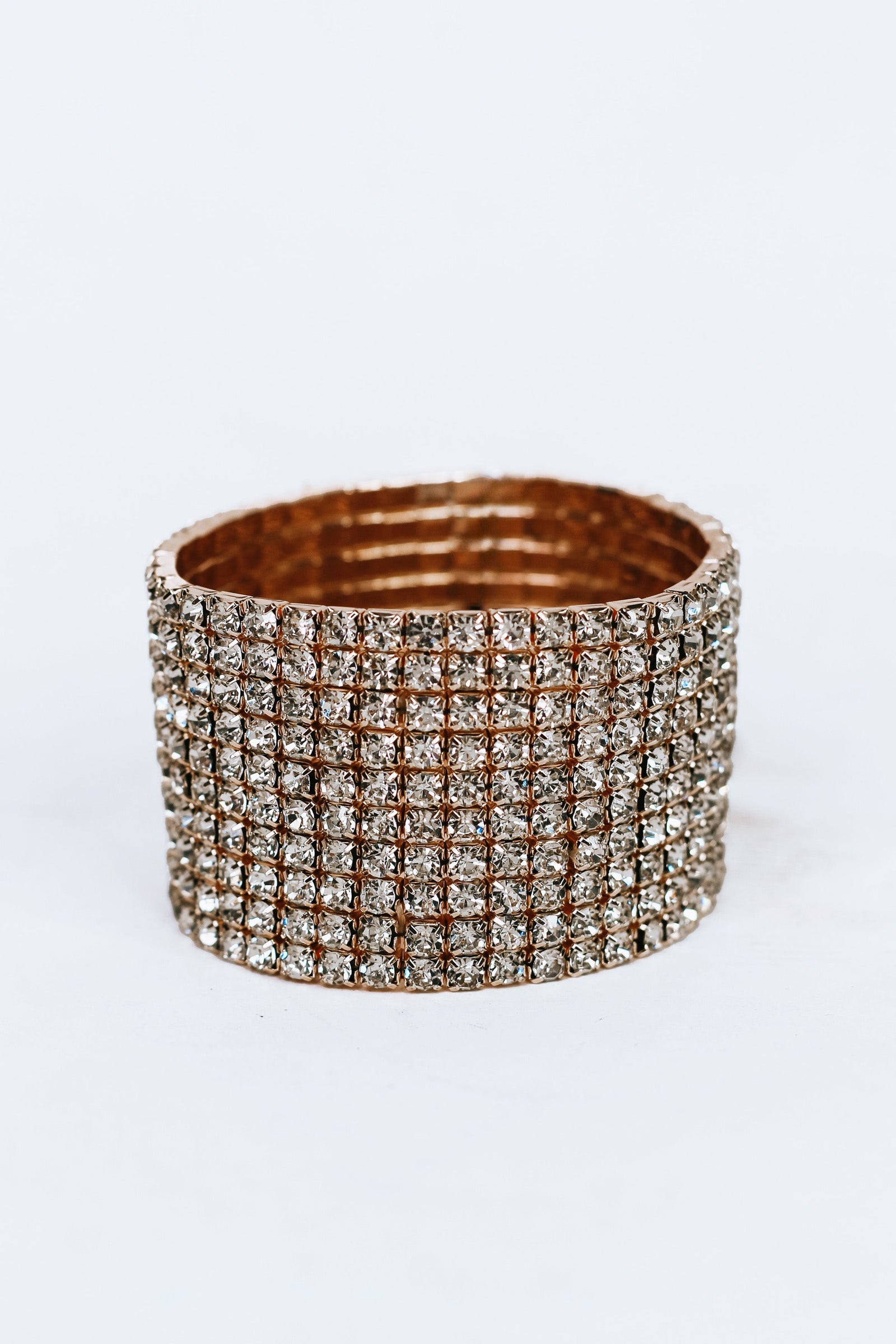 10 Row Rhinestone Stretch Bracelet