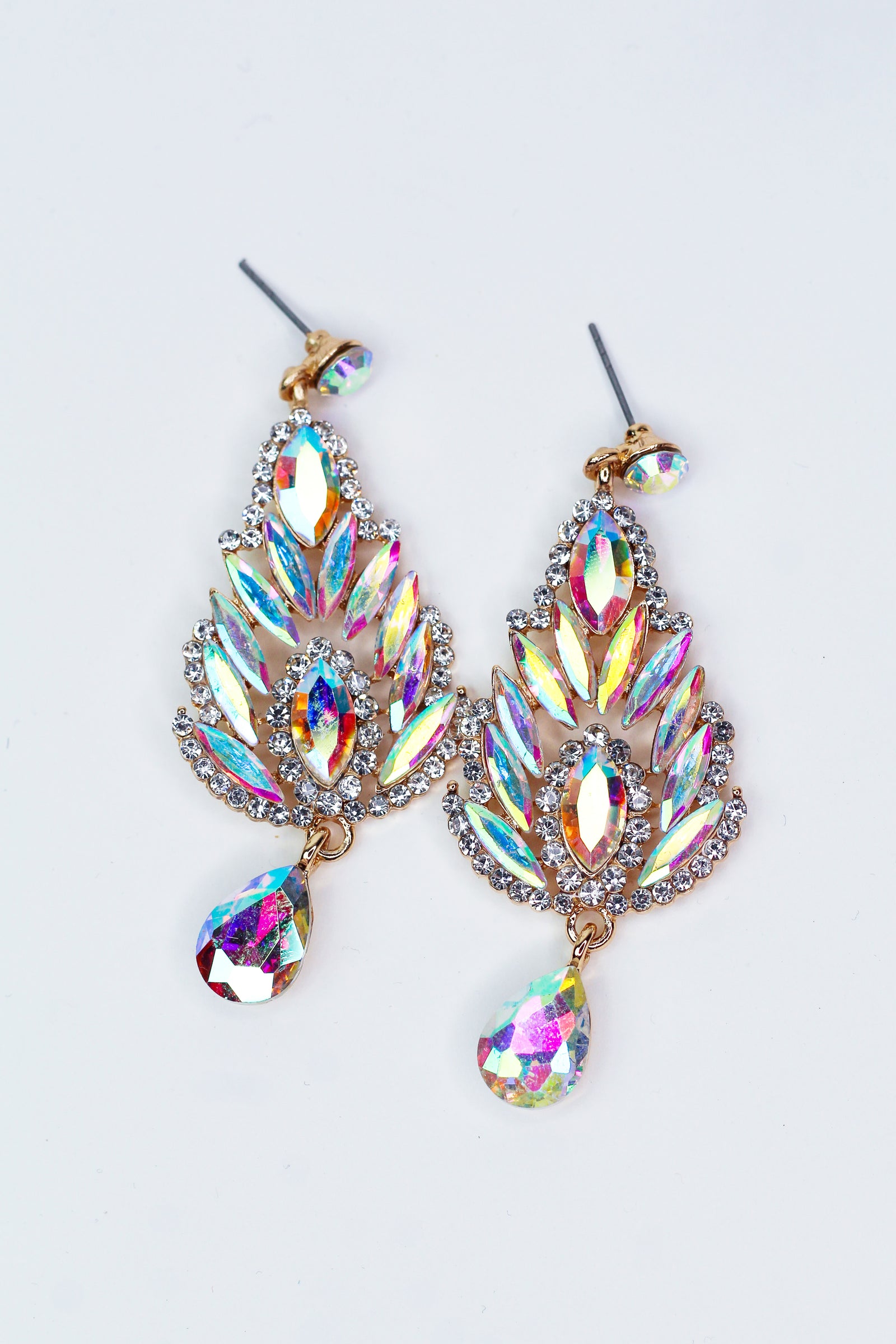 XL 2 Tear Shape Bottom 7 Rounds Earrings