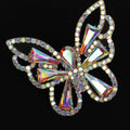 Large Butterfly Triangle Stones Brooch