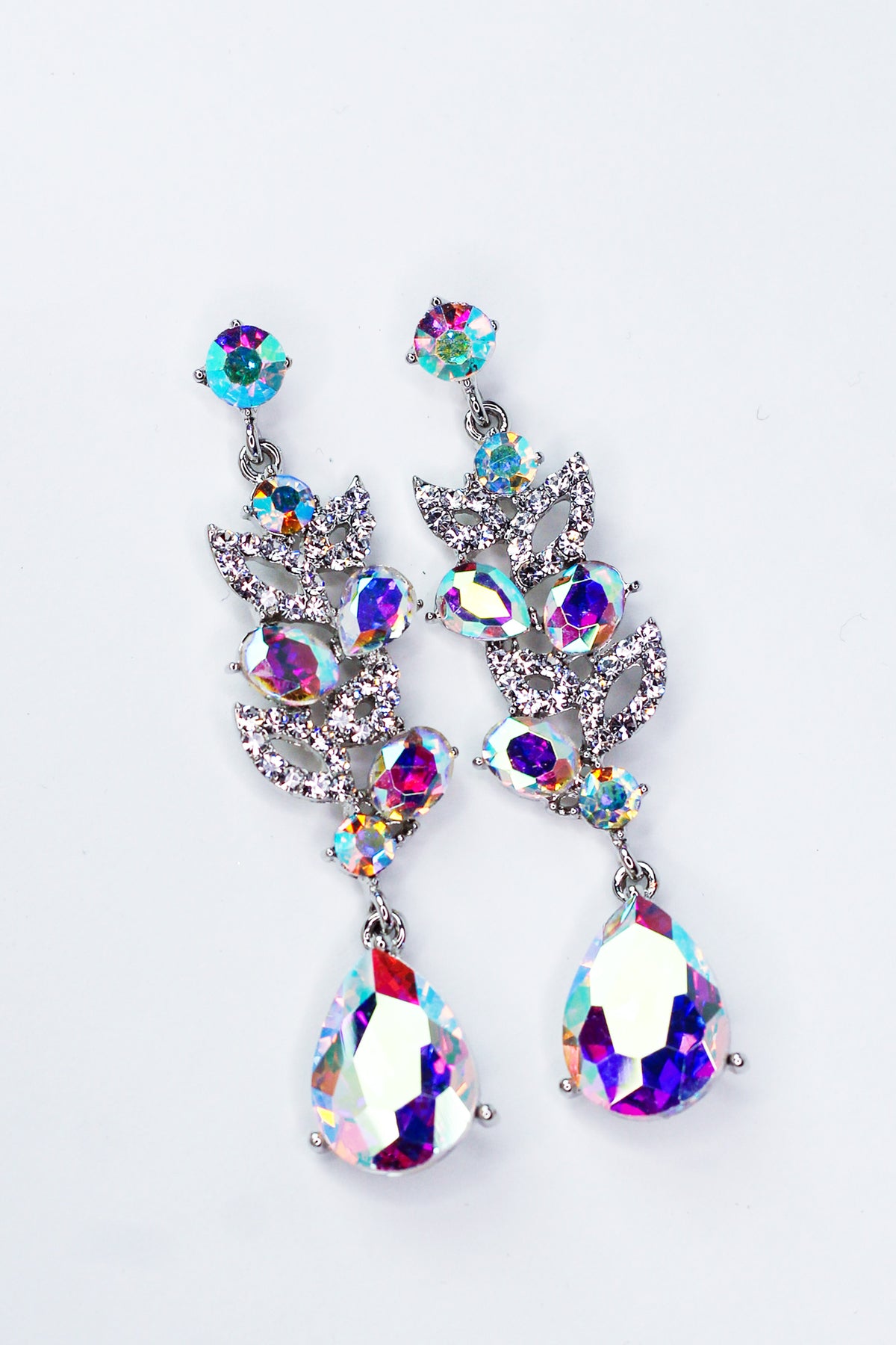 Open Almond, Oval & Teardrop Dangle Long Earring - Glitz & Ears Boutique