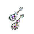 3 Teardrop 2 Rhinestone Trim Bottom Earrings - Glitz & Ears Boutique
