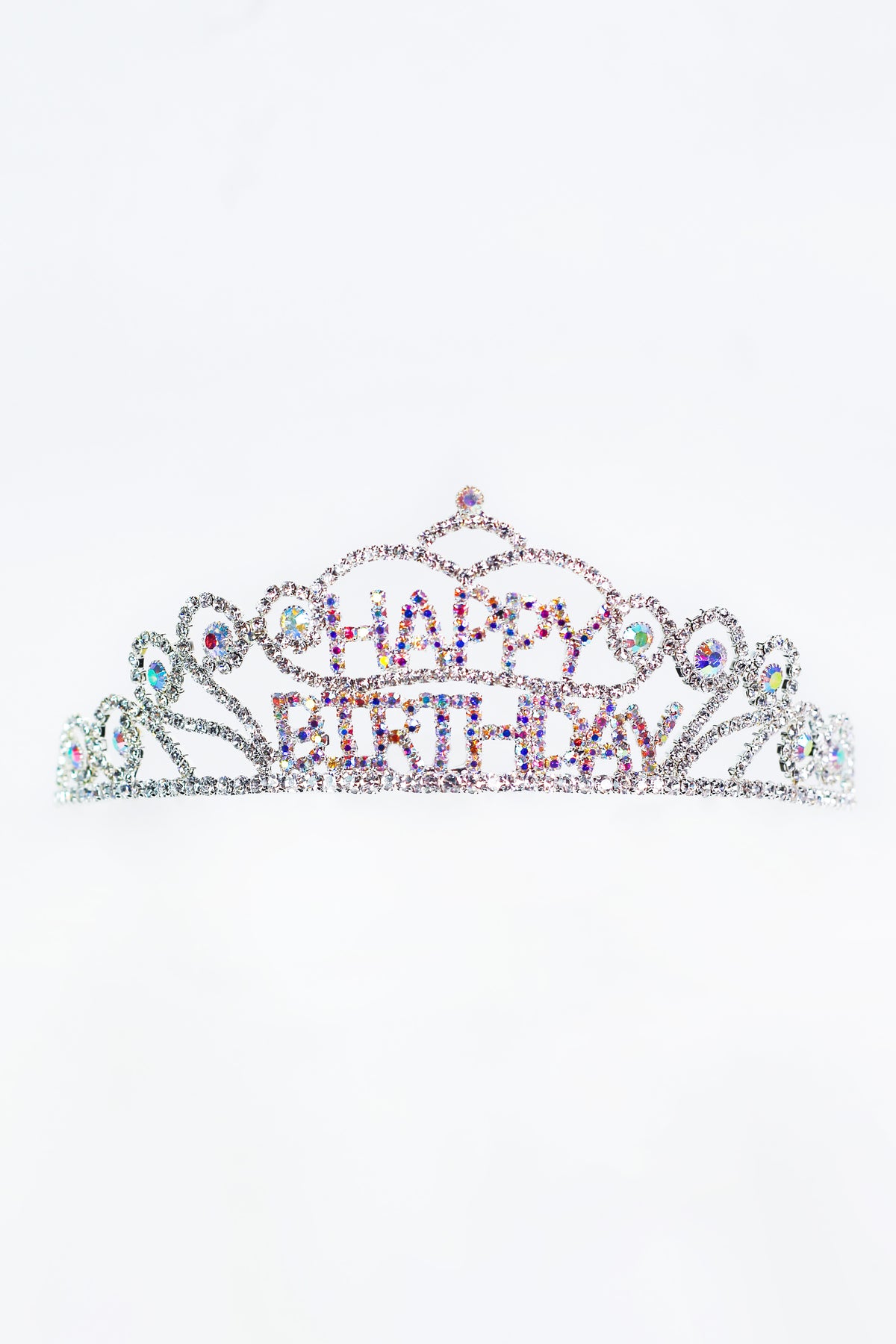 Loop Top Happy Birthday Rhinestone Tiara