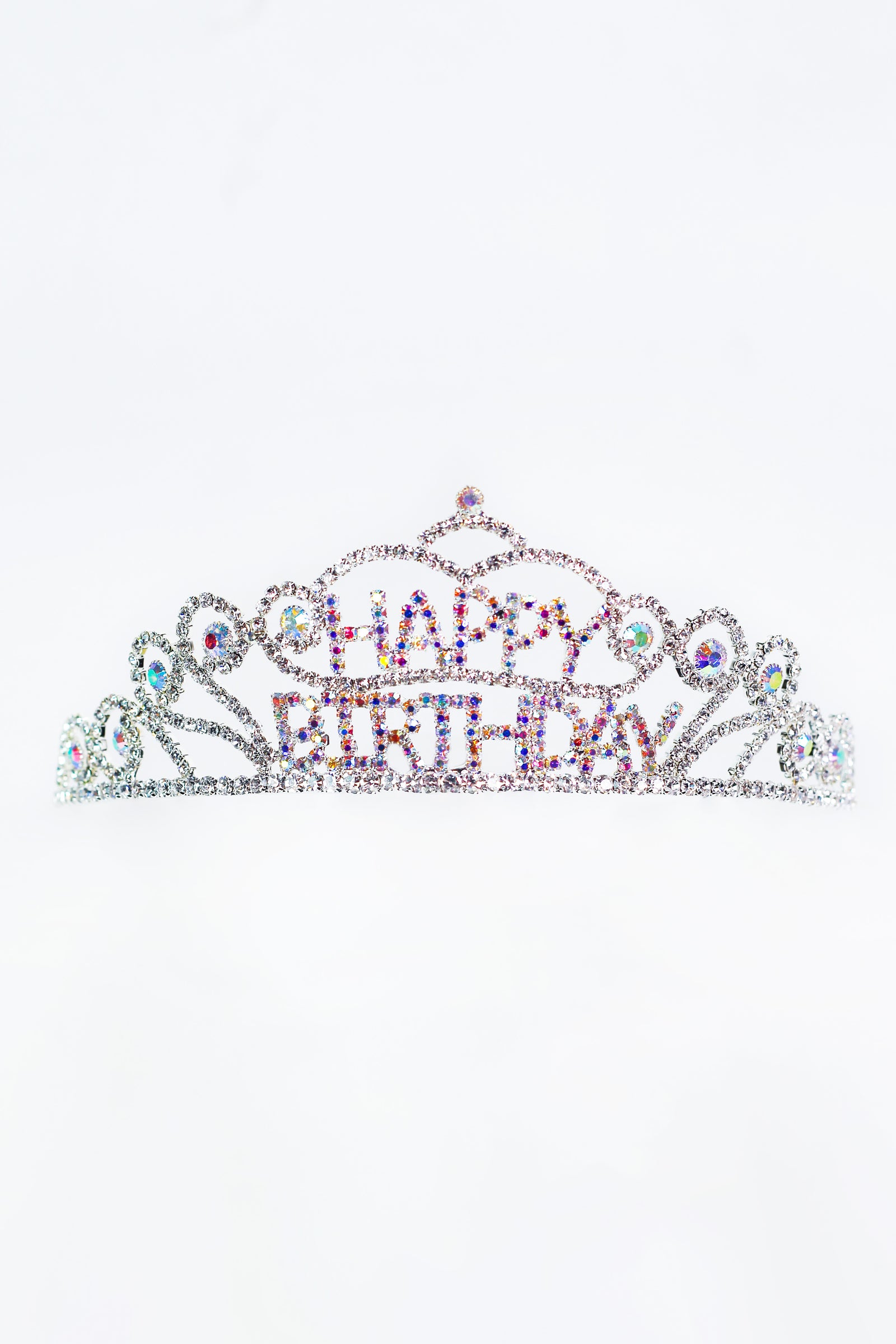 Loop Top Happy Birthday Rhinestone Tiara