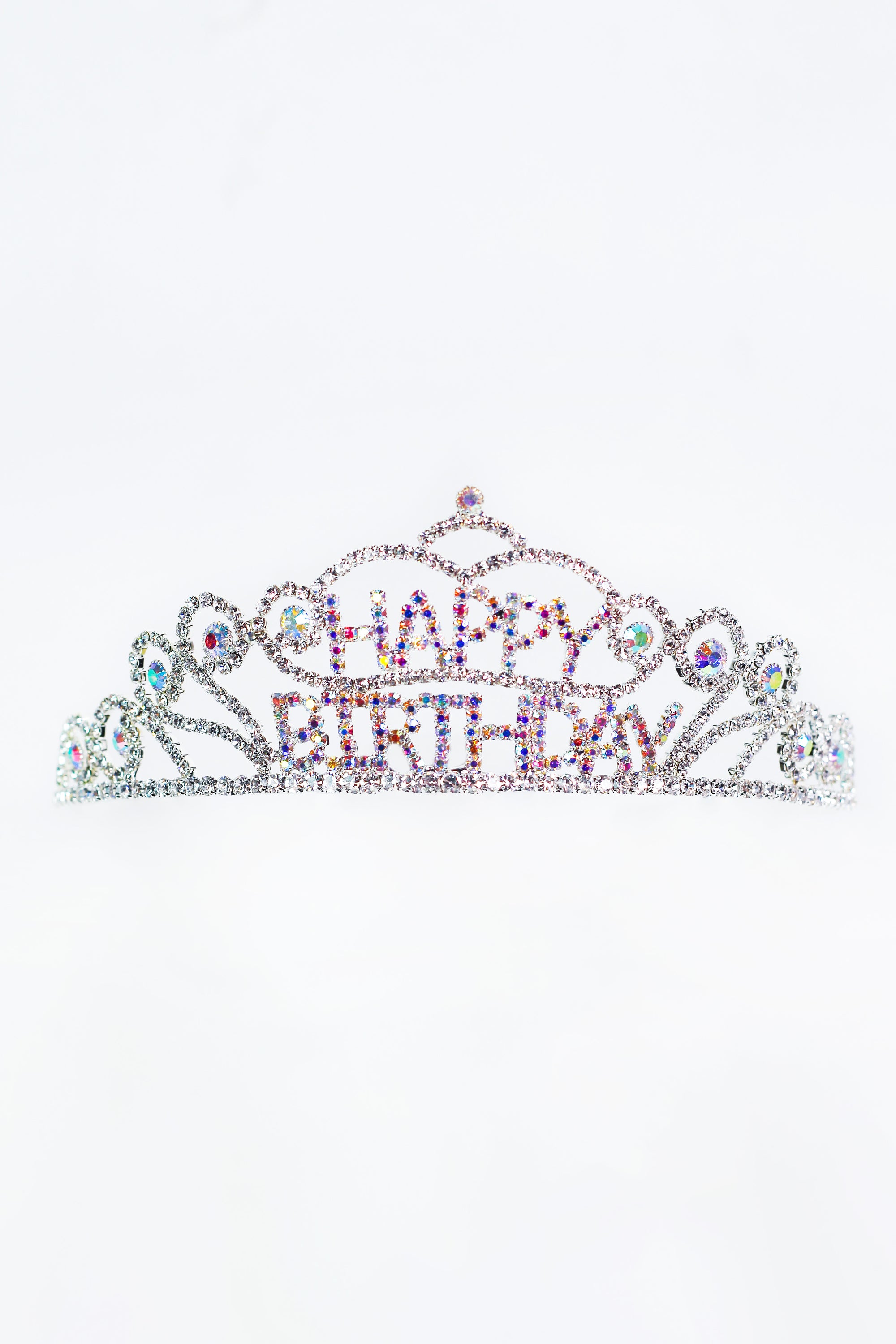 Loop Top Happy Birthday Rhinestone Tiara