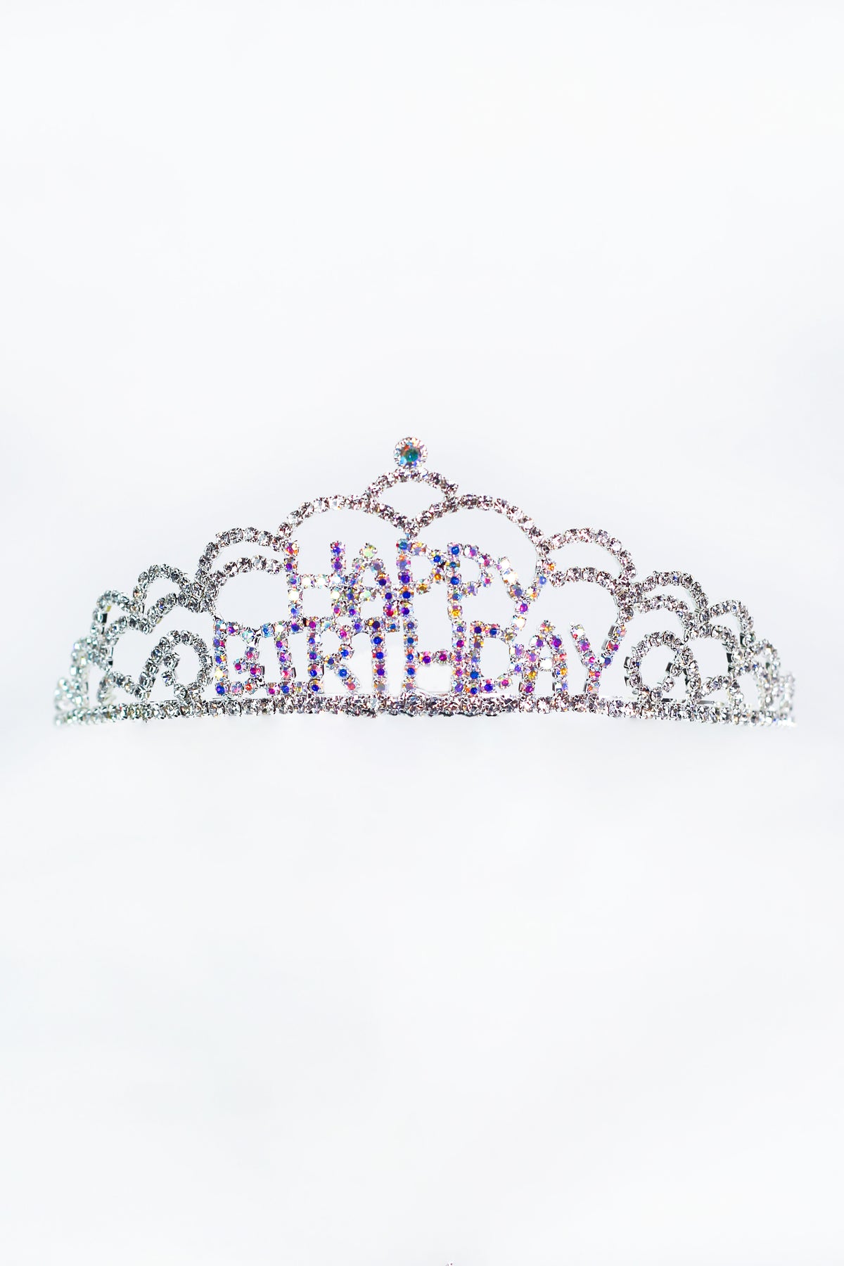 Happy Birthday Rhinestone Swirl Tiara