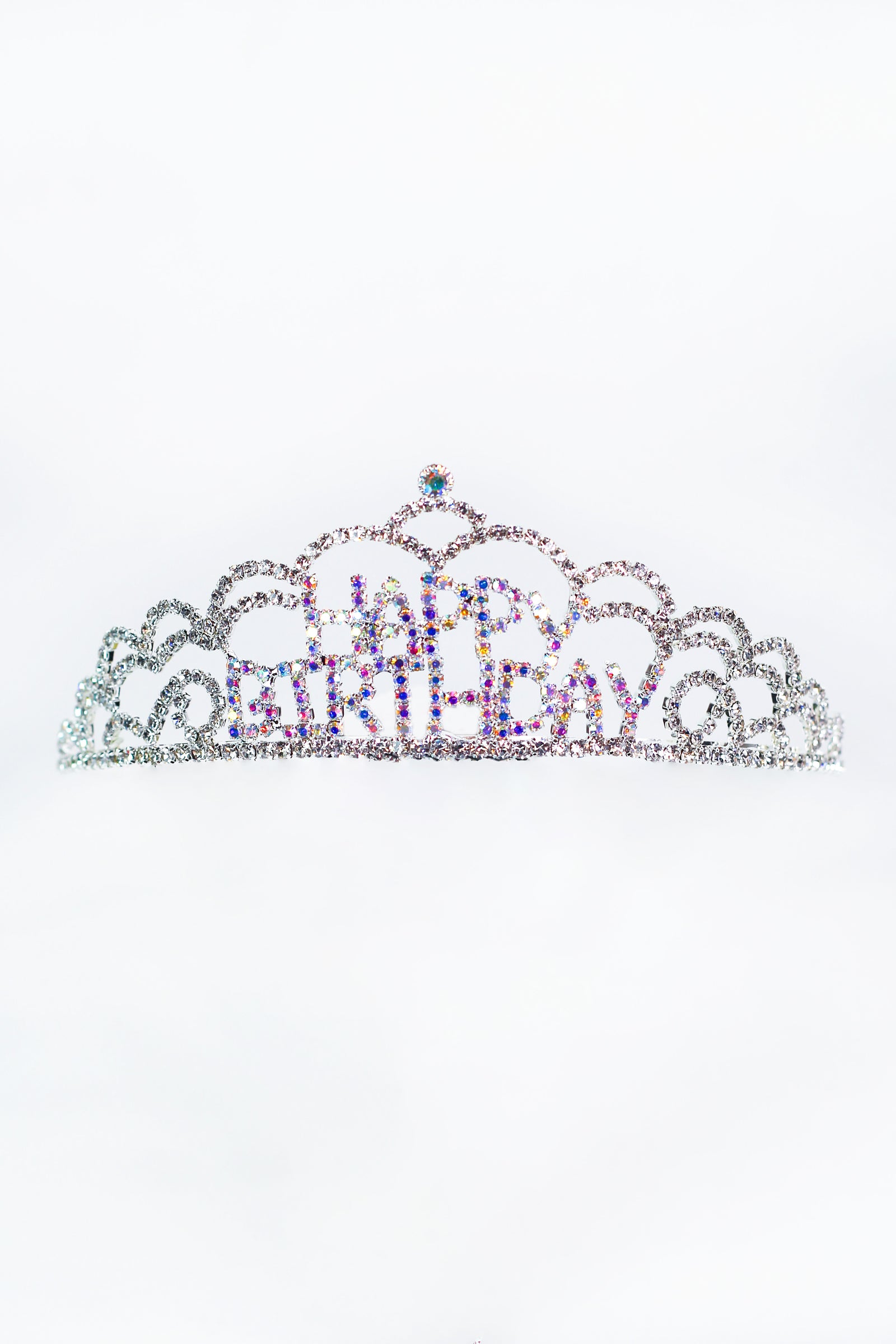 Happy Birthday Rhinestone Swirl Tiara