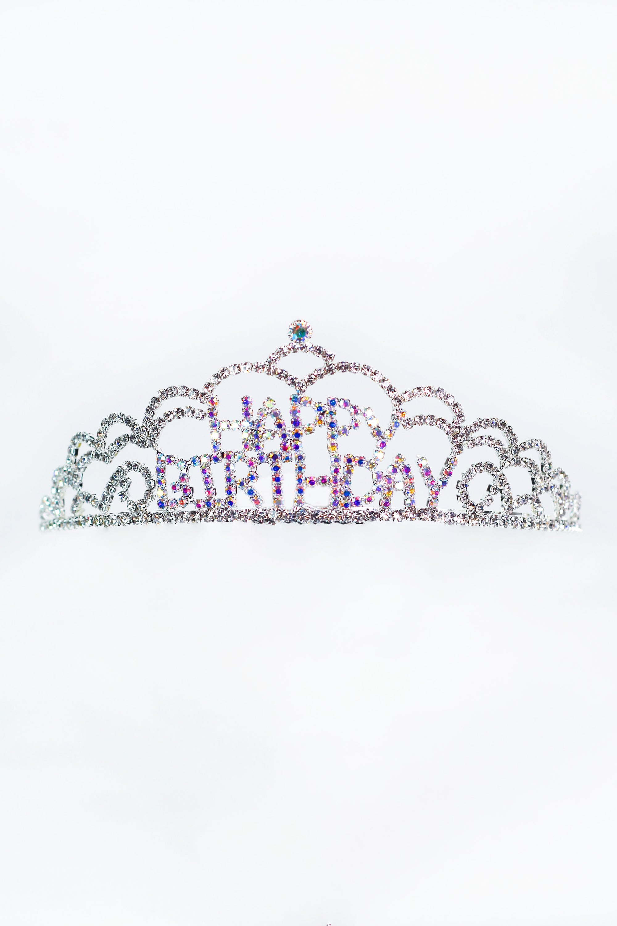 Happy Birthday Rhinestone Swirl Tiara