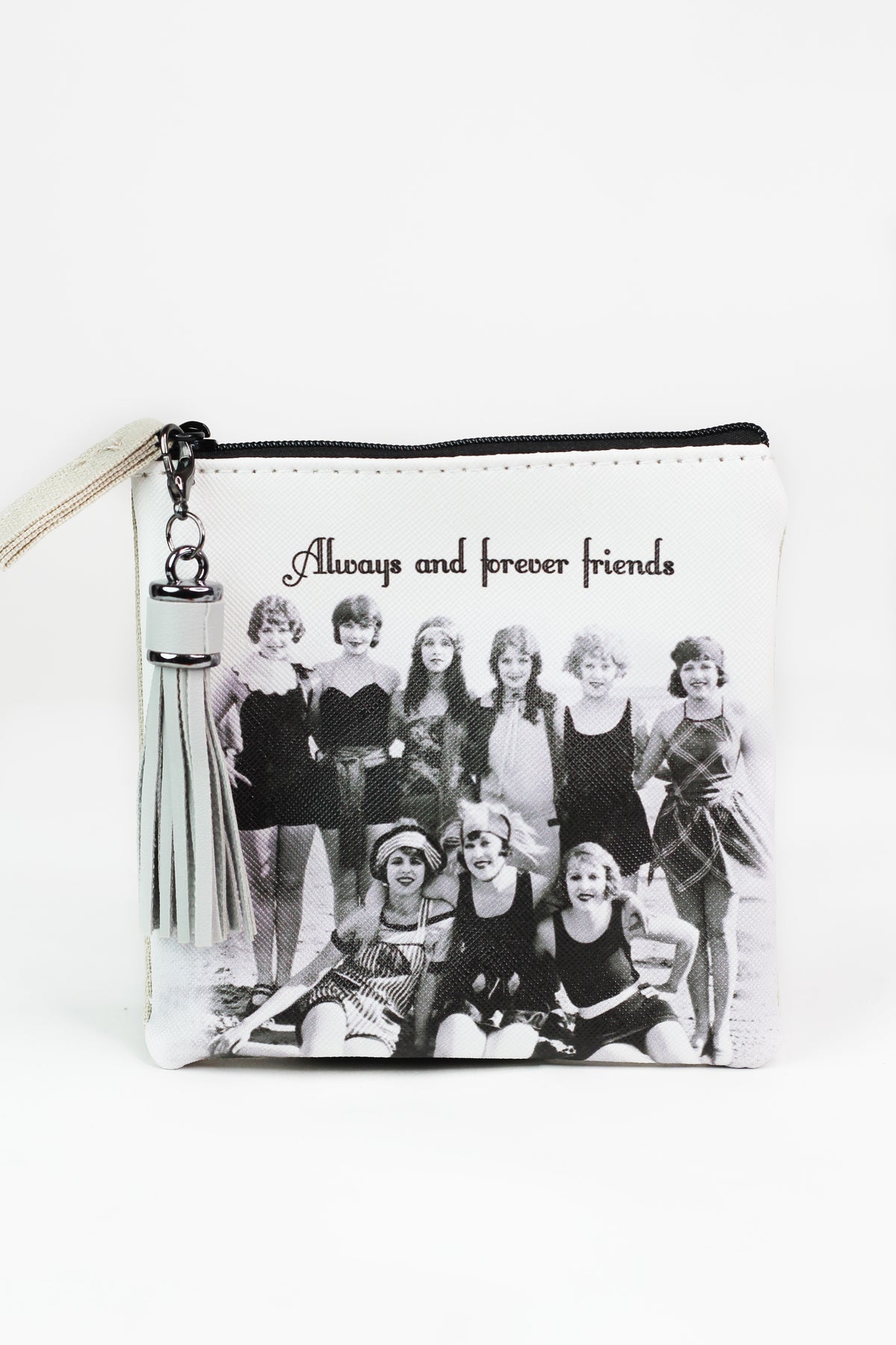 Photo & Quote Zippered Coin Pouch w/ Tassel