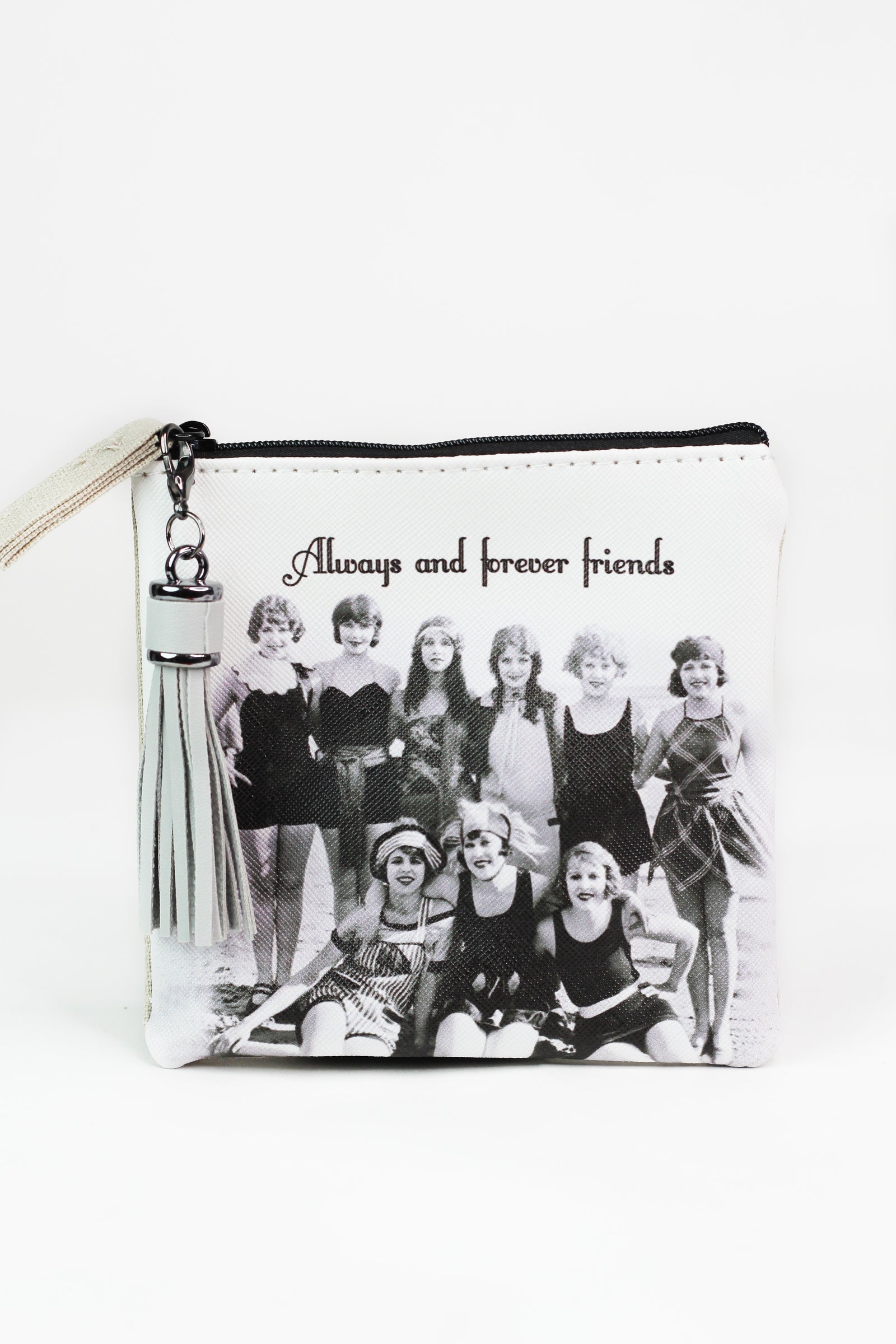 Photo & Quote Zippered Coin Pouch w/ Tassel