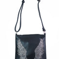 Faux Leather Crossbody Bag w/ Rhinestone Angel Wings