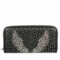 Rhinestone Angel Wings Zippered Wallet