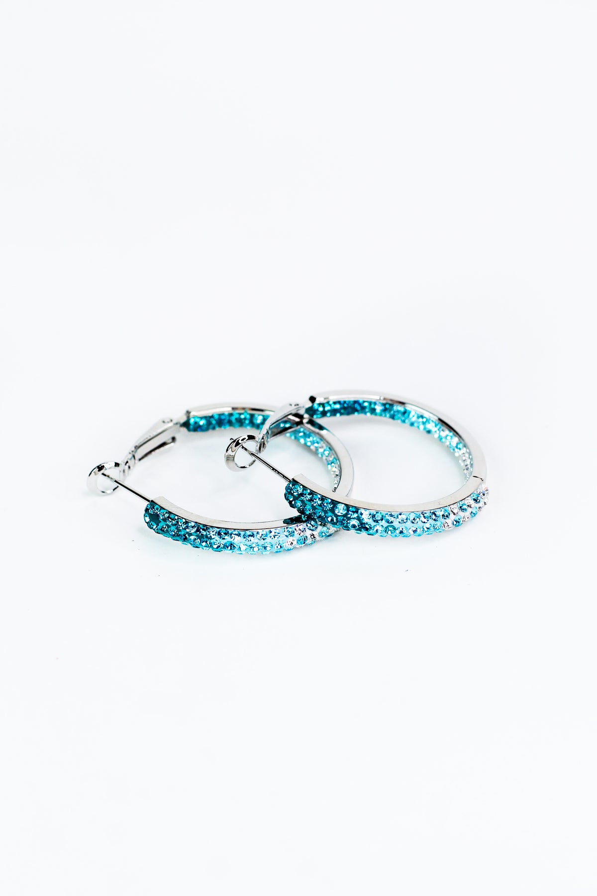 Medium Fade Rhinestone Hoops