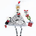 "Attitude" Stylish Lady Metal Christmas Ornament