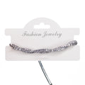 Baguette & Rhinestone Strand Twist Adjustable Bracelet