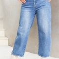 High Rise Crop Barrel Jeans