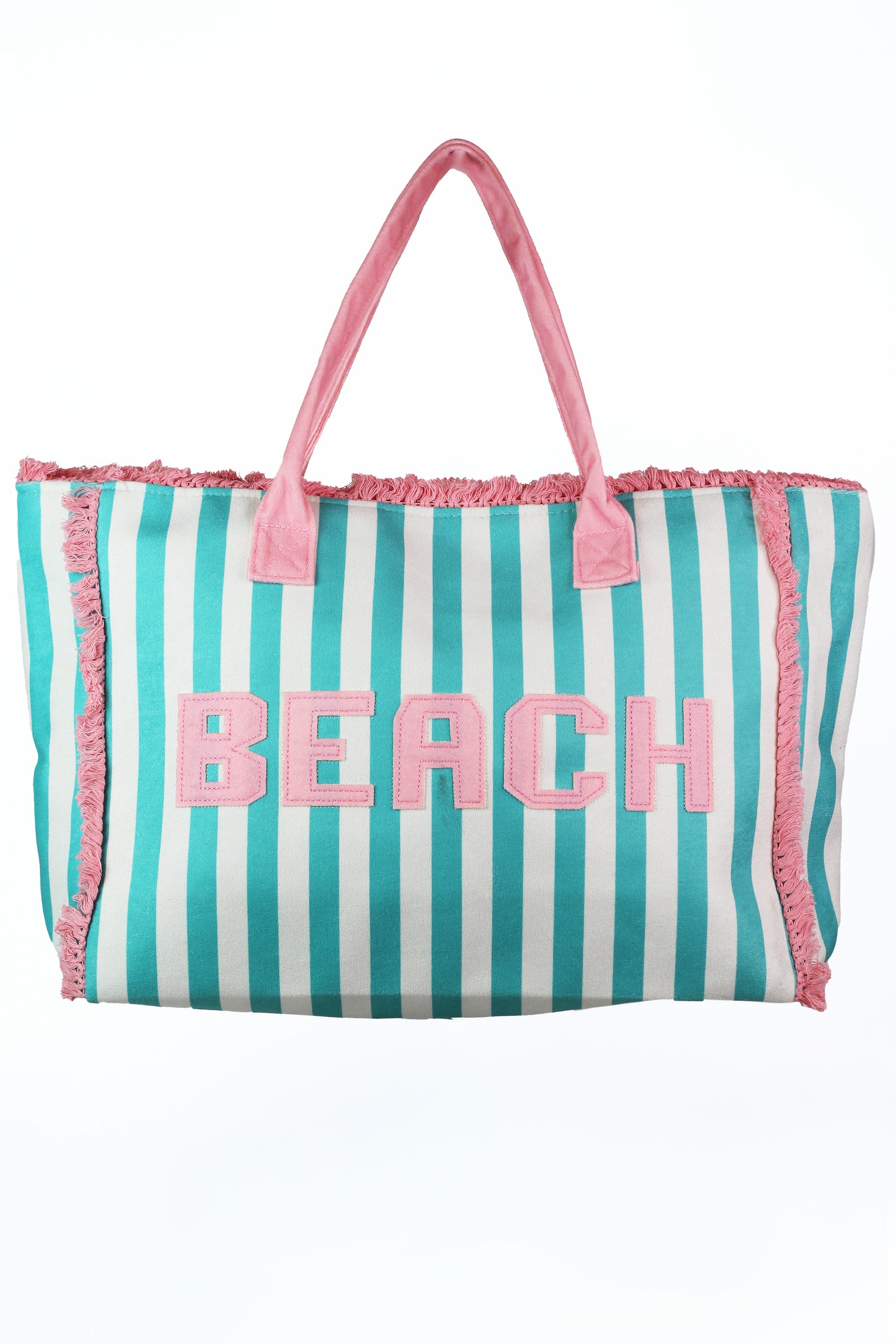 Striped Terry Cloth Beach Tote