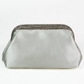 Satin Clutch W/ Rhinestone Edging