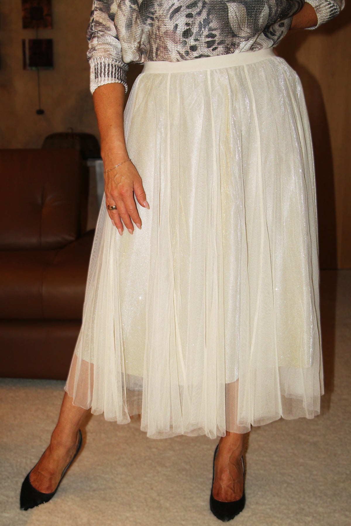 Sparkly Skirt w/ Tulle Overlay