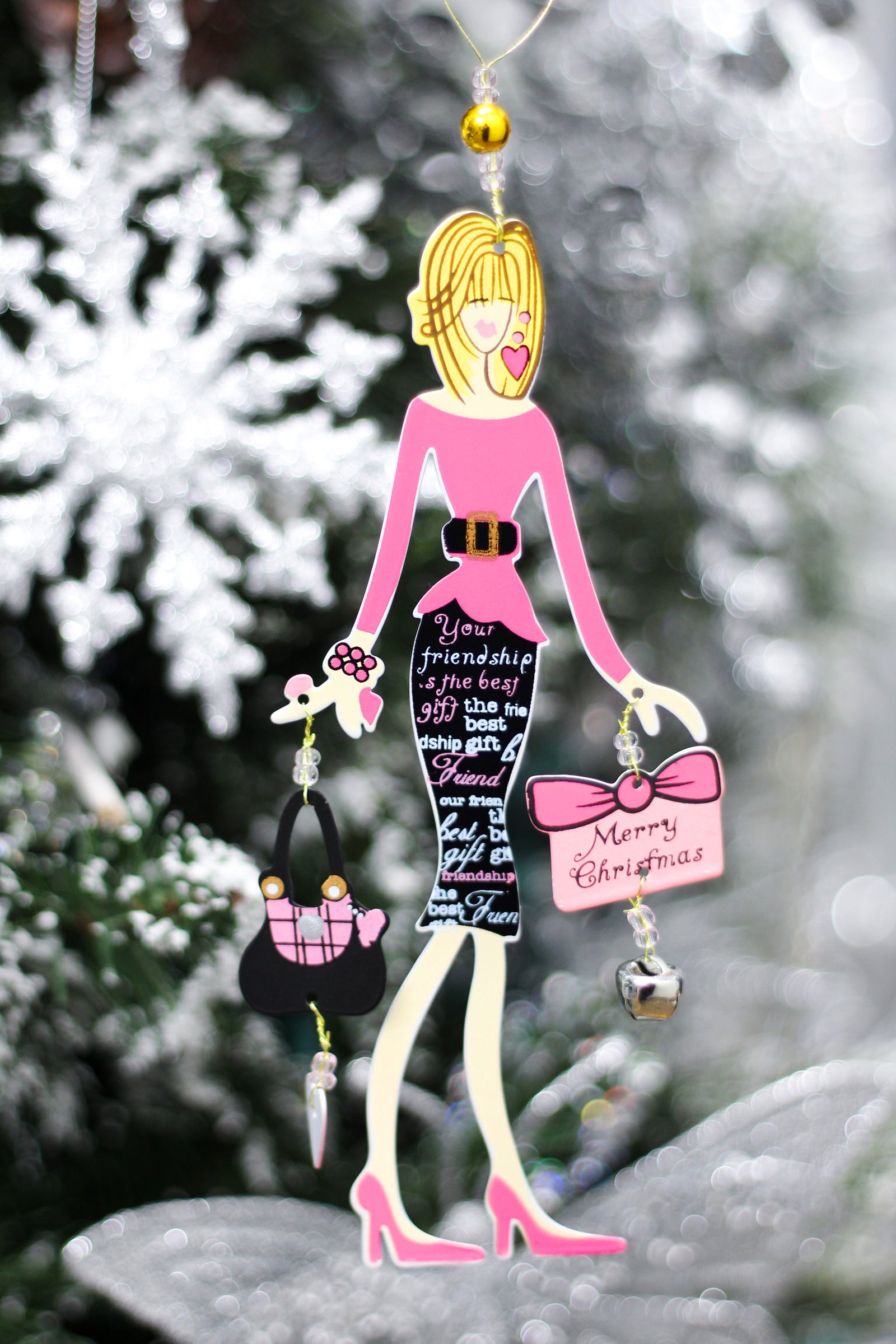 Girlfriends Metal Christmas Ornaments