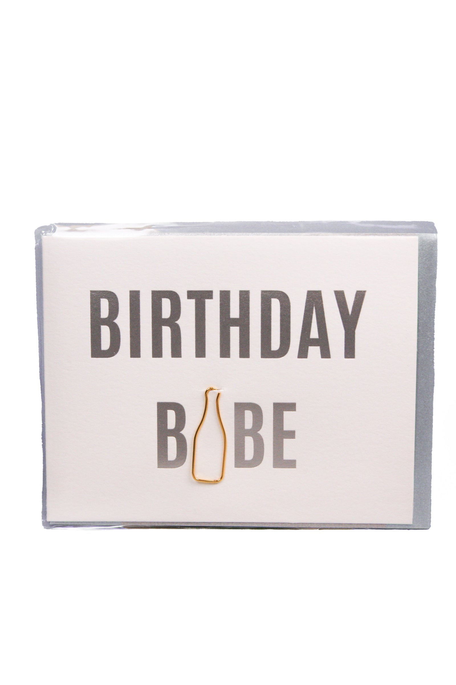 Birthday Babe w/ Paper Clip Greeting Card