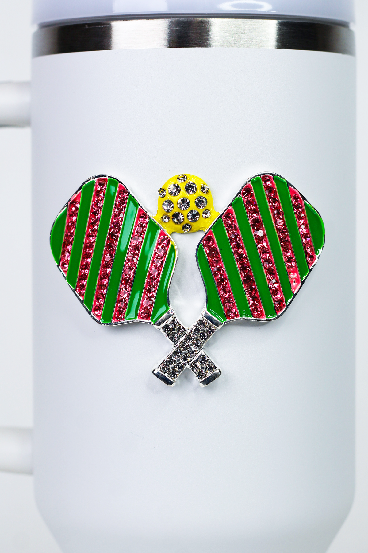 Rhinestone Pickleball 40oz Stainless Steel Tumbler