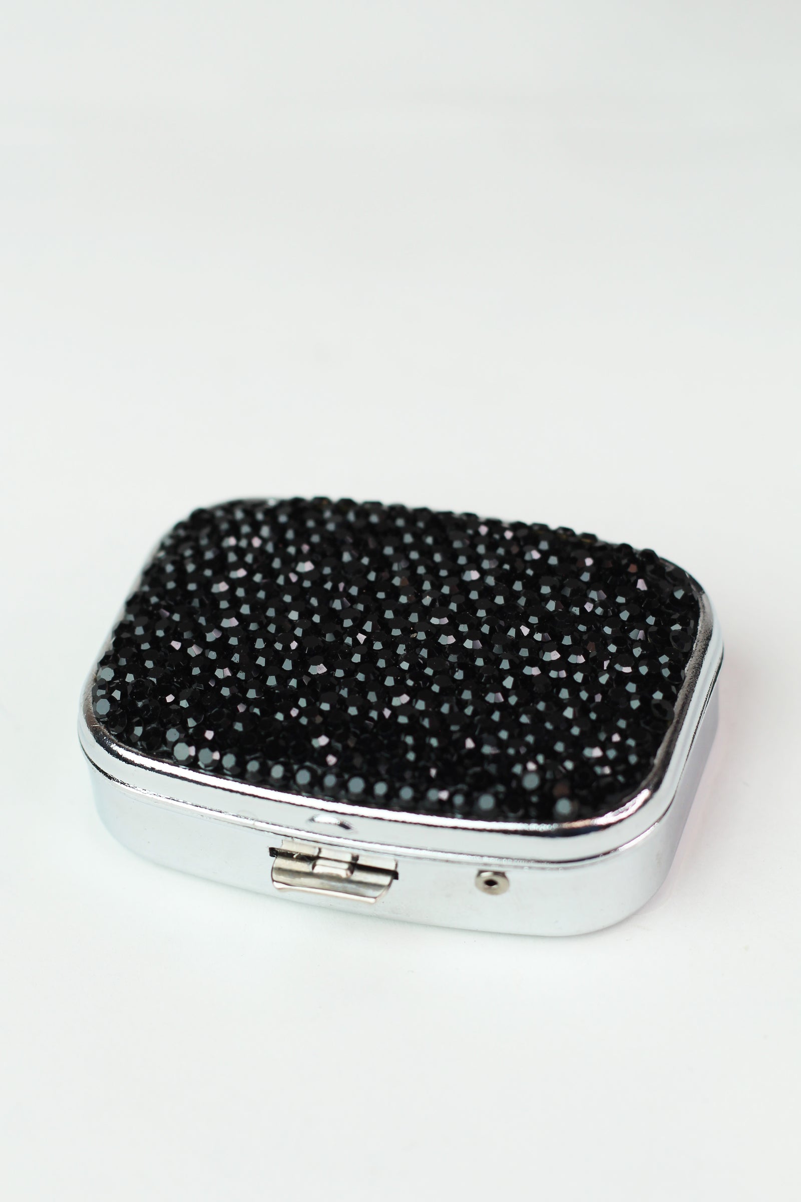 Rectangle Rhinestone Pill Case