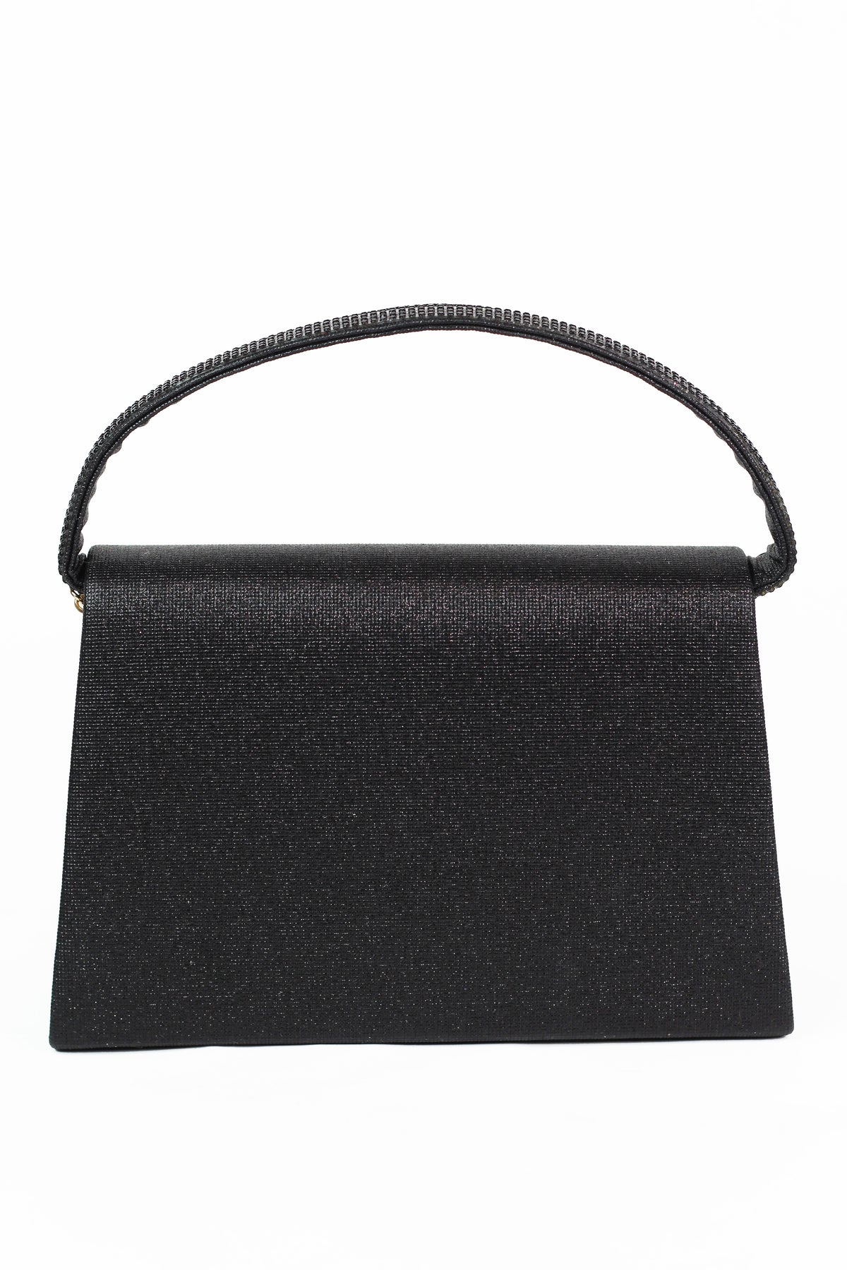 Structured Top Handle Handbag W/Rhinestones