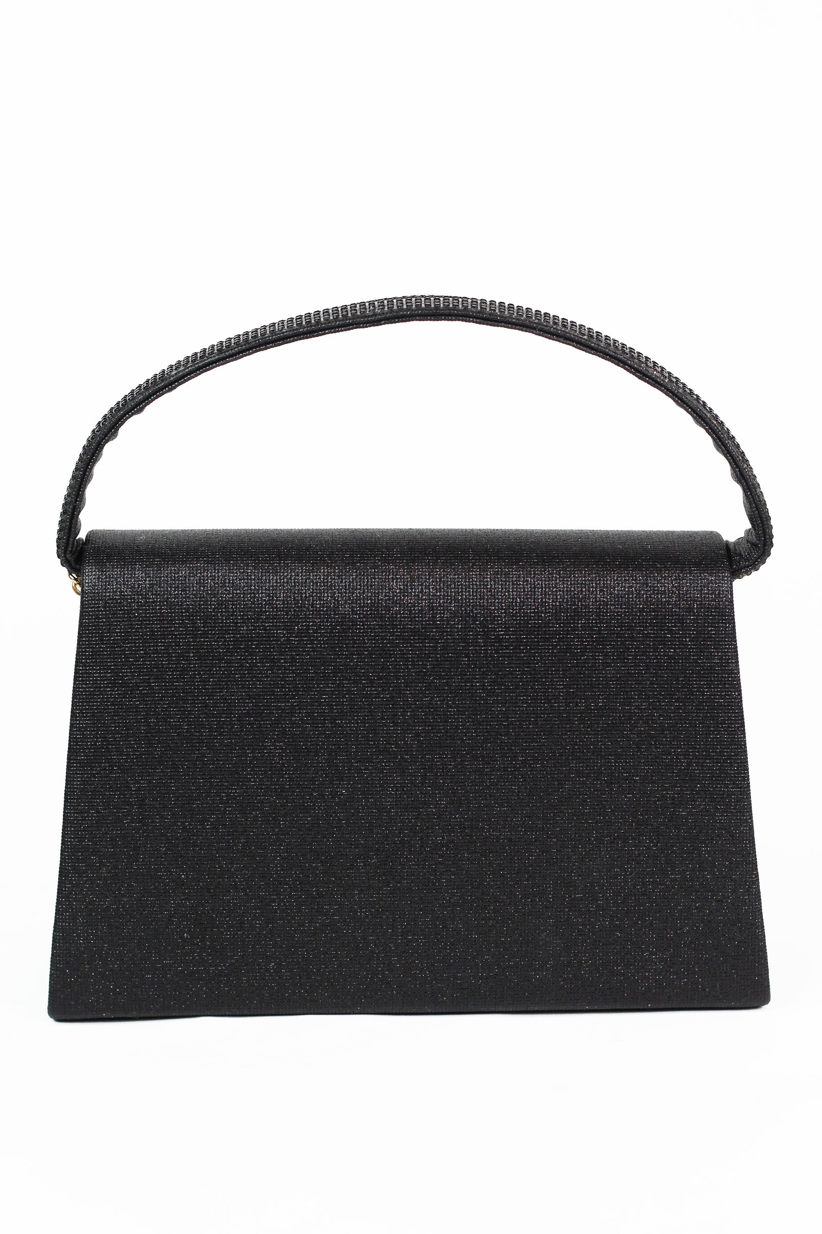 Structured Top Handle Handbag W/Rhinestones