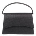 Structured Top Handle Handbag W/Rhinestones