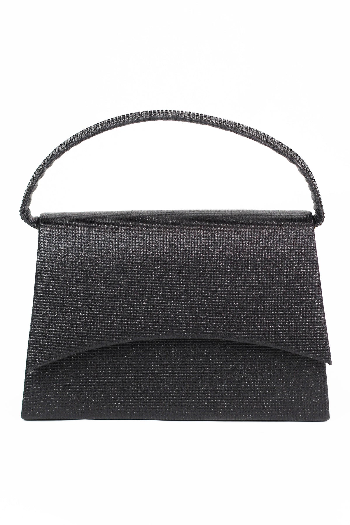 Structured Top Handle Handbag W/Rhinestones