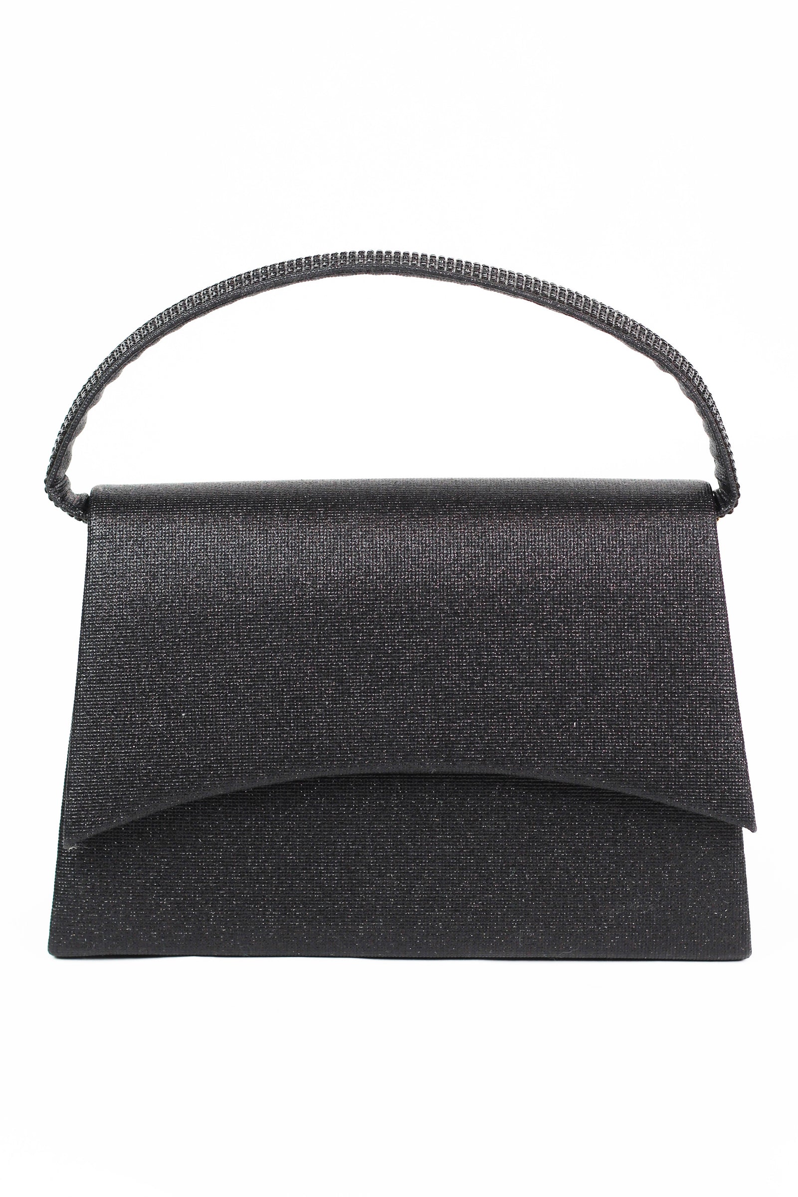 Structured Top Handle Handbag W/Rhinestones