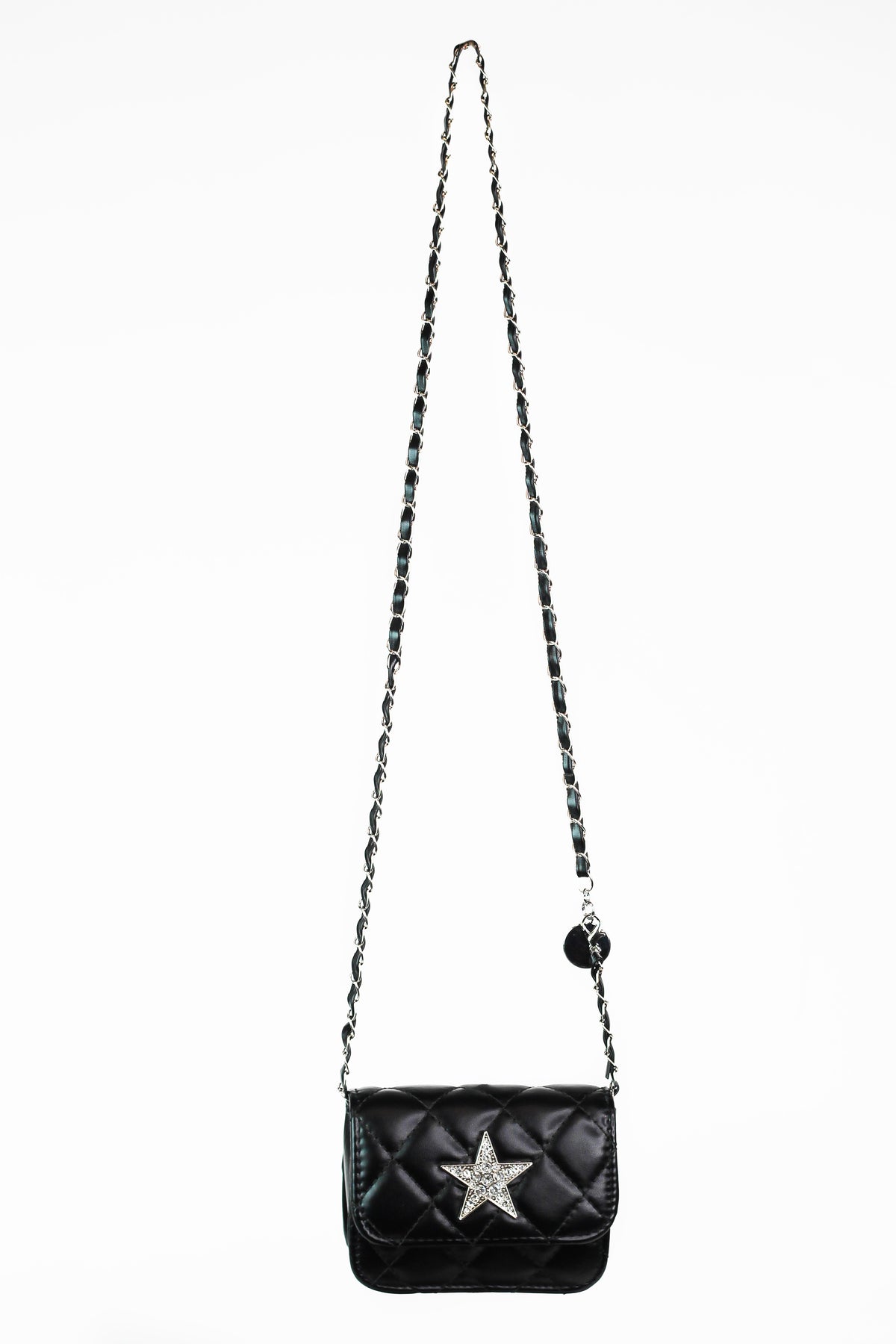 Small Quilted Crossbody w/ Rhinestone Star on Flap