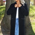 Open Long  Knit Cardigan W/ Studs