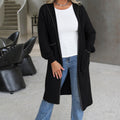 Open Long  Knit Cardigan W/ Studs