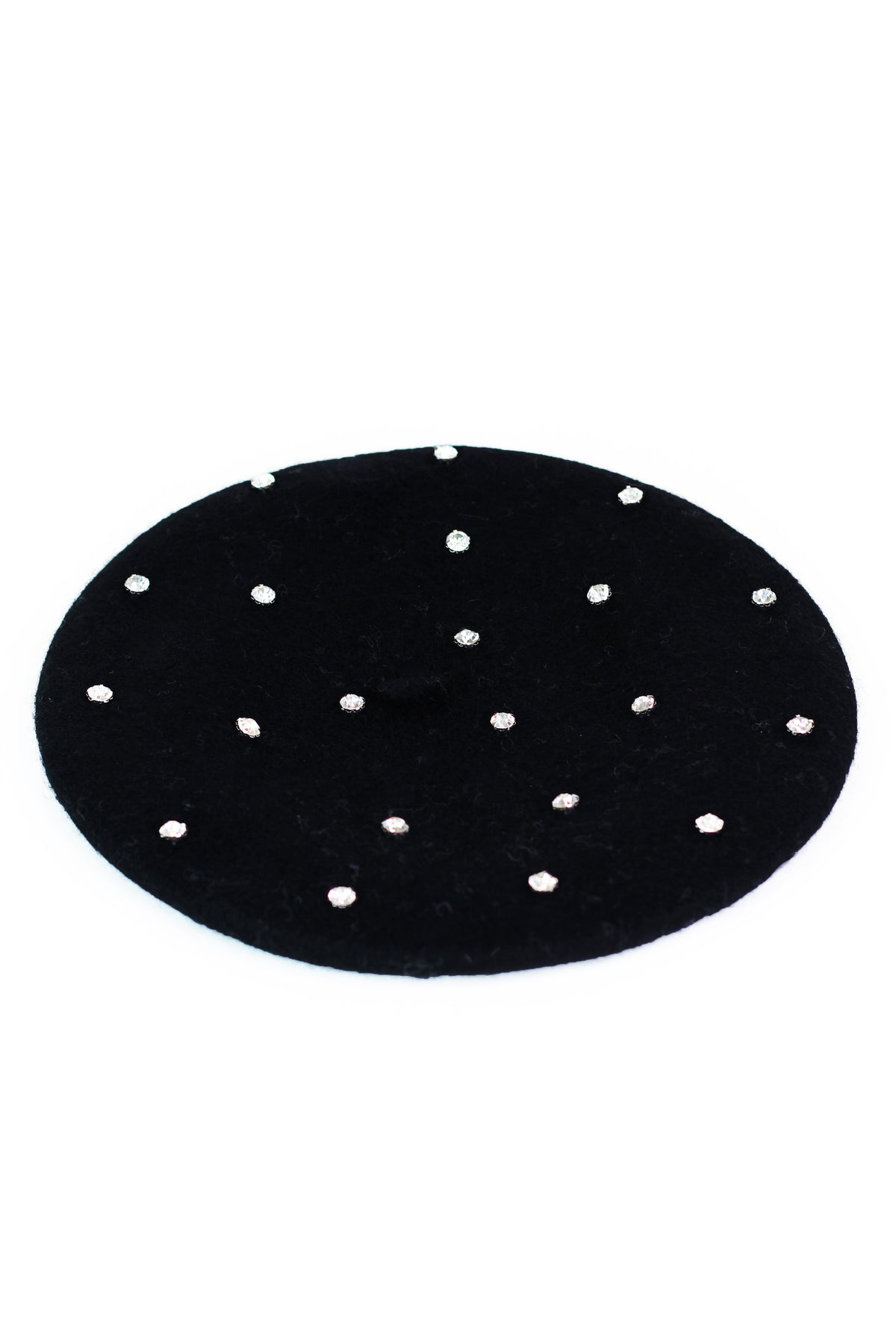 Rhinestone Embellished Beret