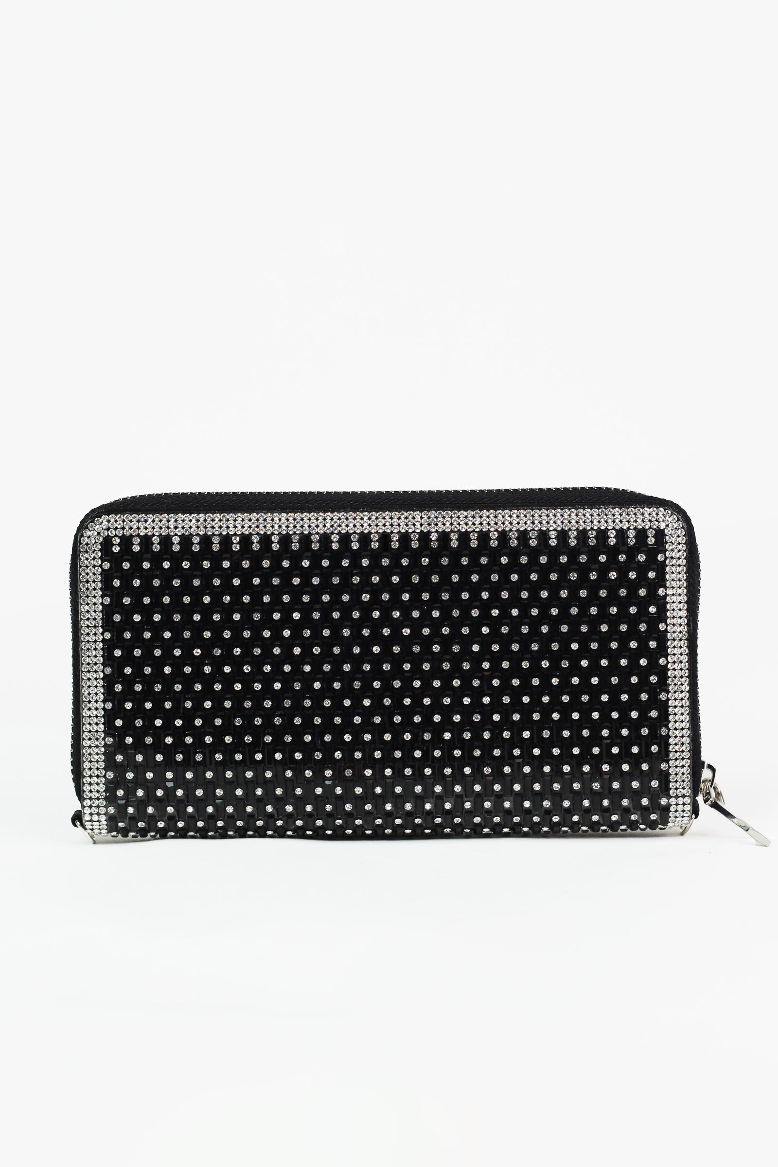 Rhinestone Embellished Clutch Wallet