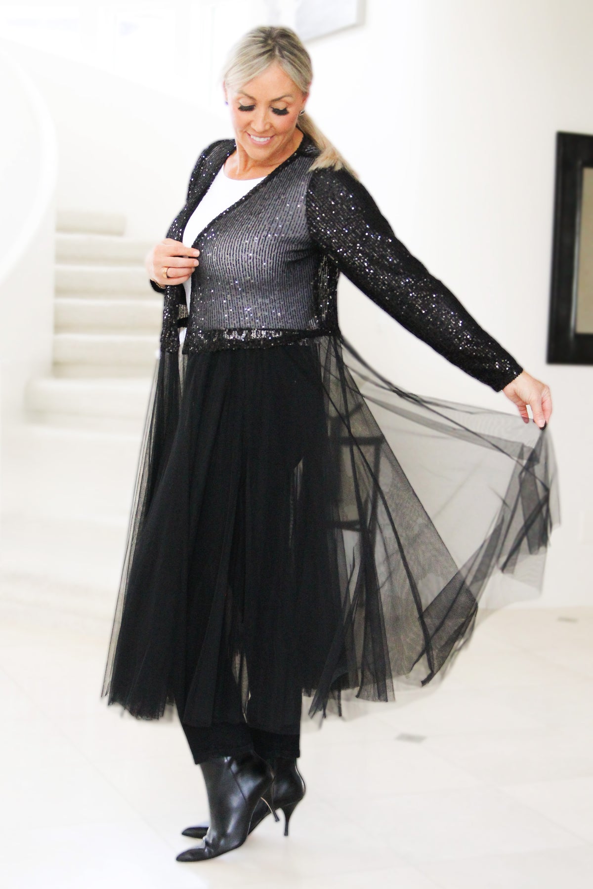 Sequin & Tulle Duster