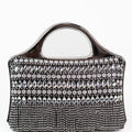 Multi Shape Rhinestone Clutch w/ Fringe Bottom
