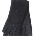 Waffle Knit & Rhinestone Gloves