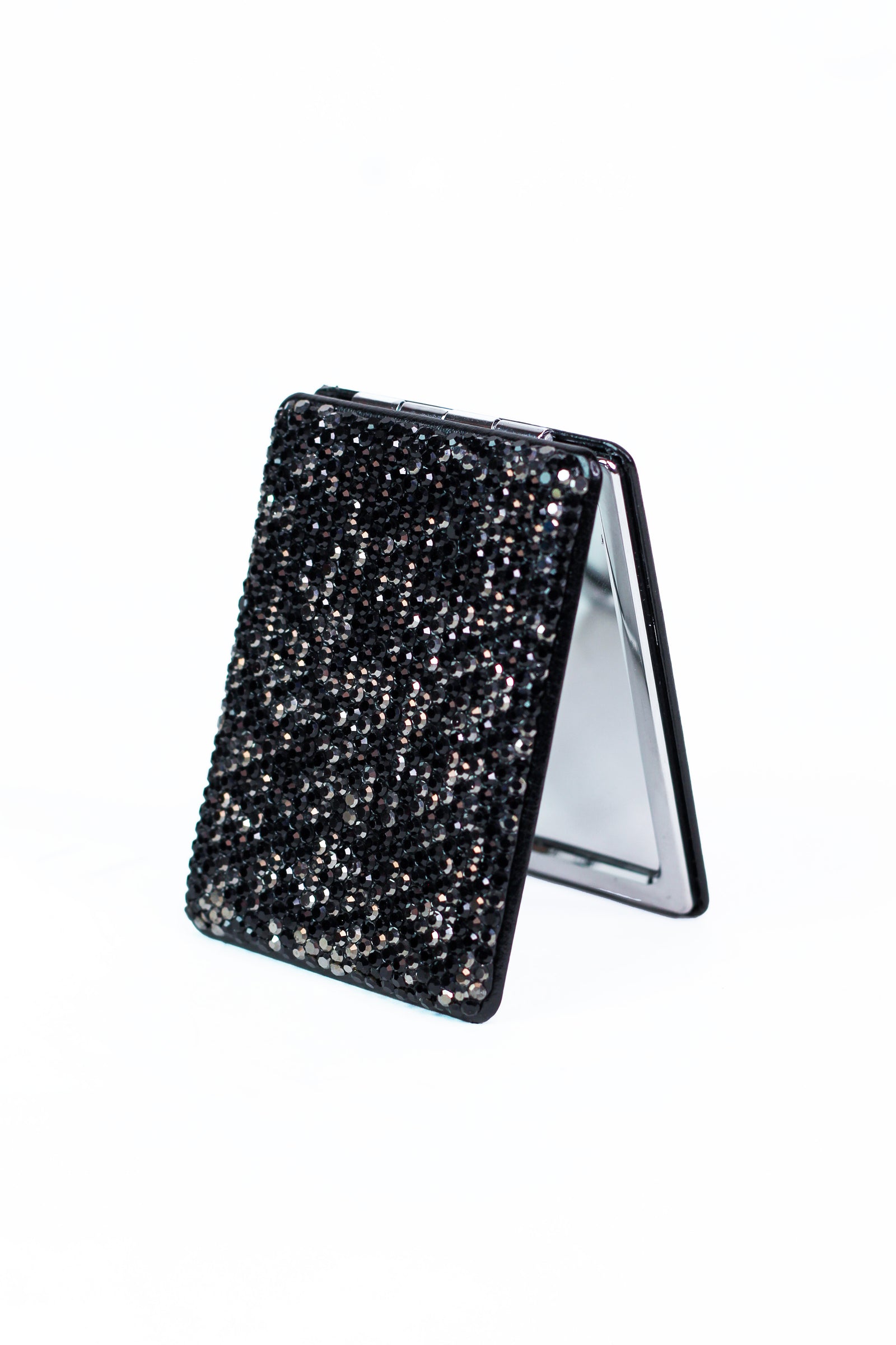 Two Tone Rhinestone Rectangle Compact Mirror