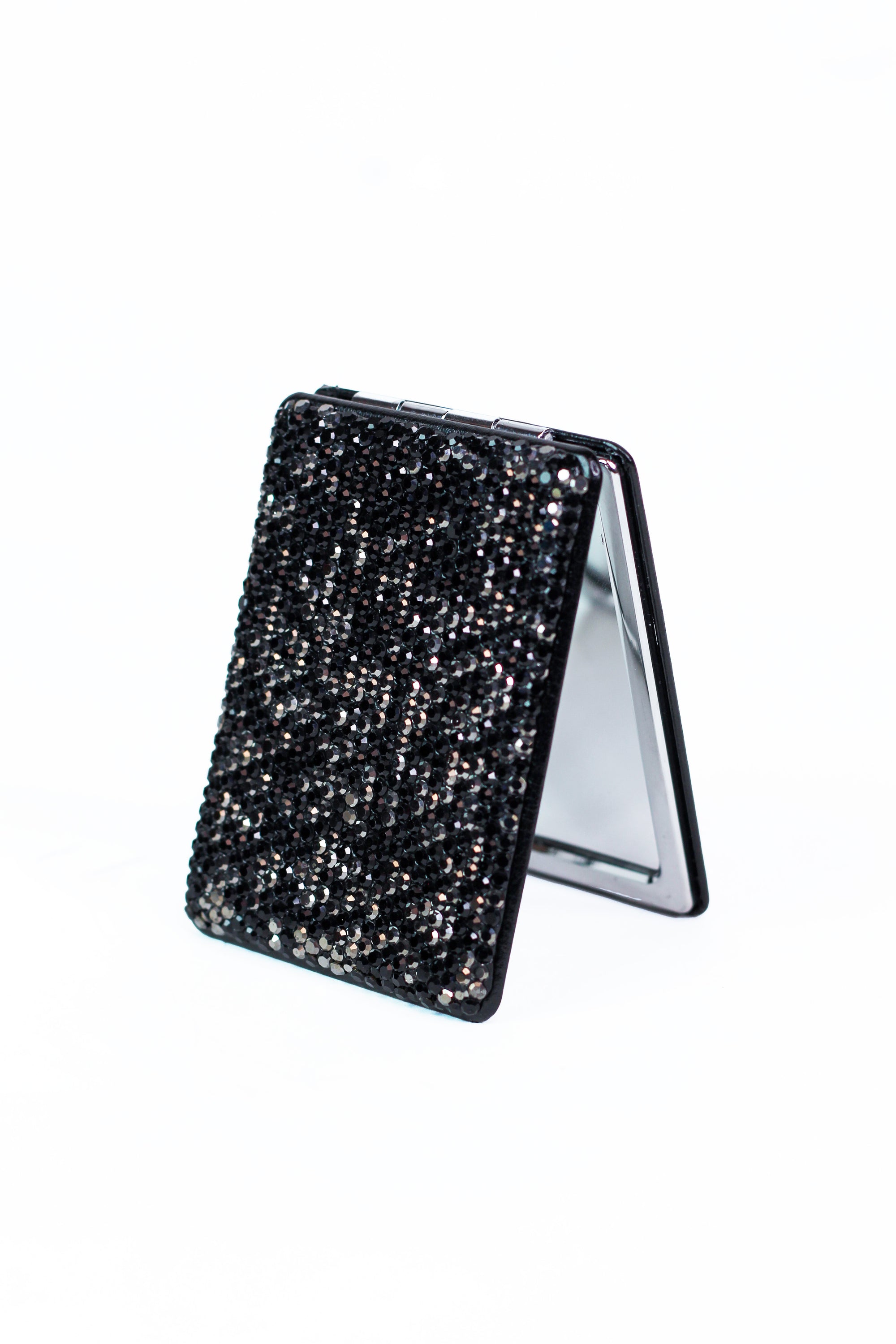 Two Tone Rhinestone Rectangle Compact Mirror