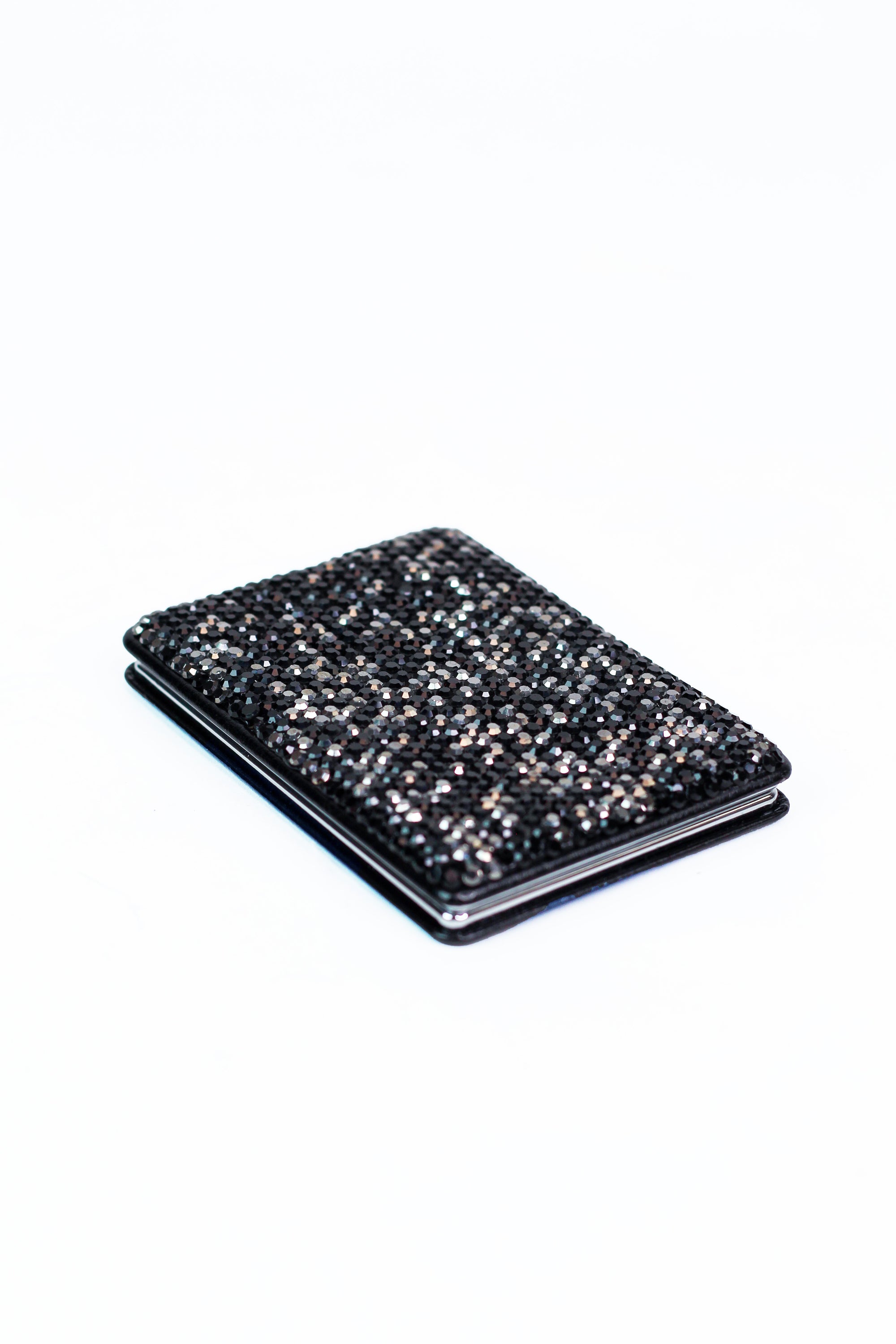 Two Tone Rhinestone Rectangle Compact Mirror